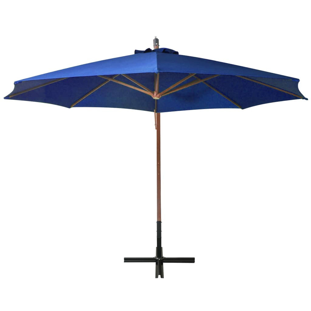 Kabantis sodo skėtis su stulpu, mėlynas, 3,5x2,9m, eglė