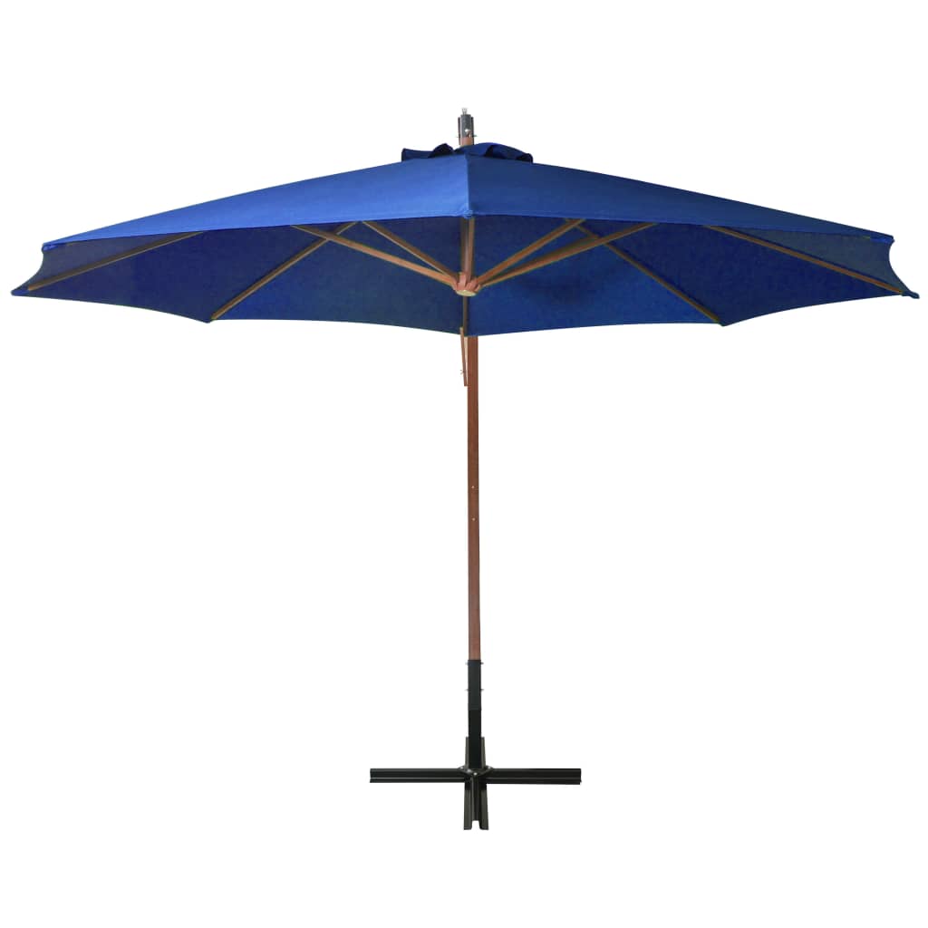 Kabantis sodo skėtis su stulpu, mėlynas, 3,5x2,9m, eglė
