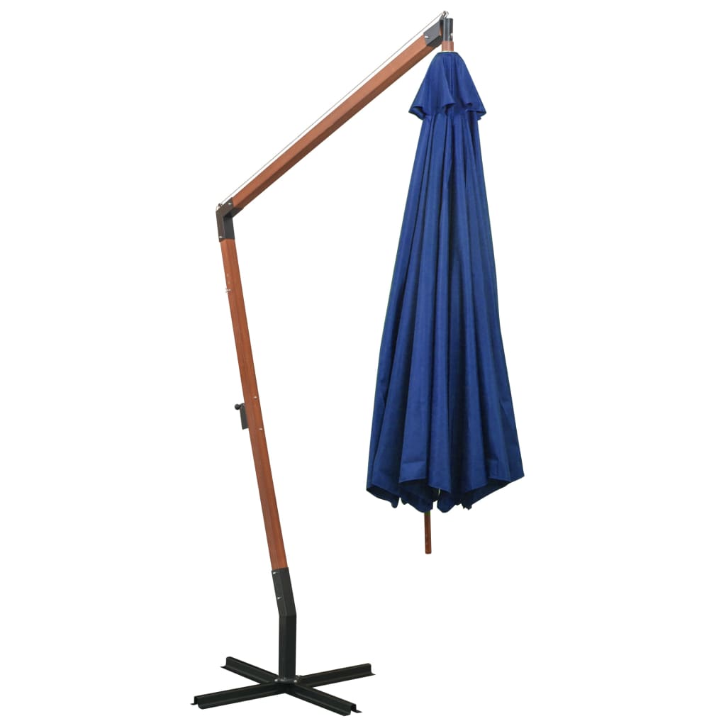 Kabantis sodo skėtis su stulpu, mėlynas, 3,5x2,9m, eglė