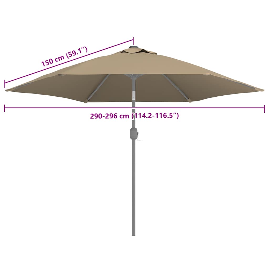Saulessarga audums, nomaiņai, taupe krāsā, 300 cm