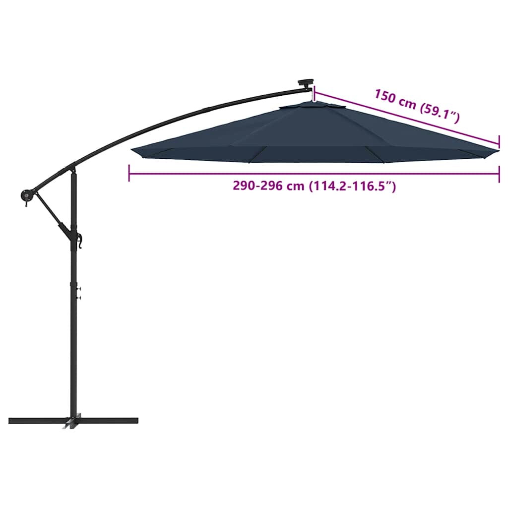 Nojumes audums konsoles saulessargam, zils, 300cm