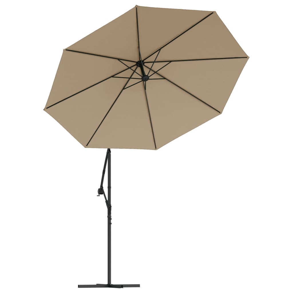 Pakaitinis audinys gembiniam skėčiui, taupe spalvos, 350cm