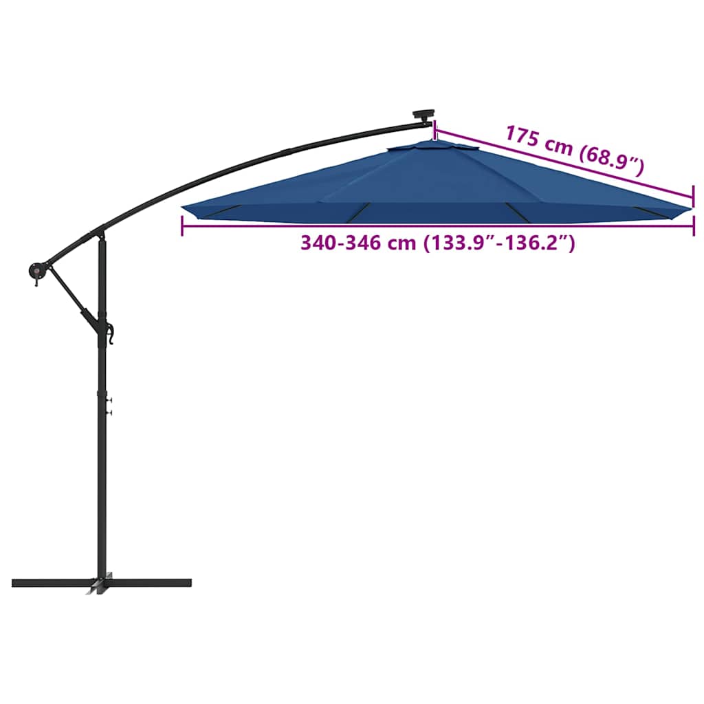 Replacement fabric for cantilever umbrella, blue, 350cm