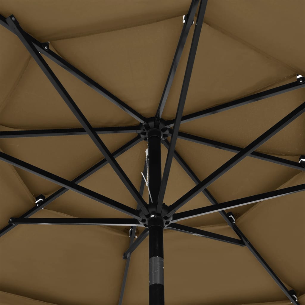 Dārza saulessargs CARTER, smilškrāsas, 300x243cm