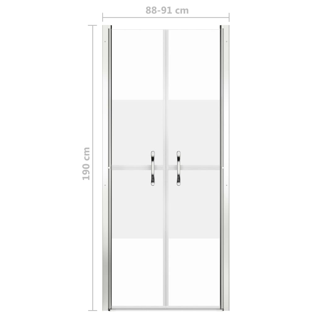 Shower door, semi-frosted, 91x190cm, ESG