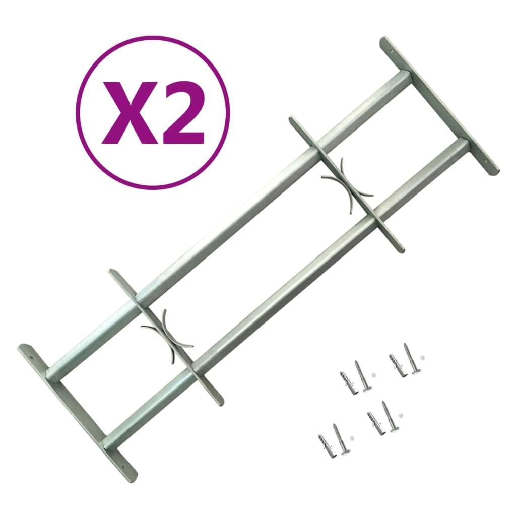 Regulējamas aizsargrežģis logiem, 2 gab., 1000-1500 mm