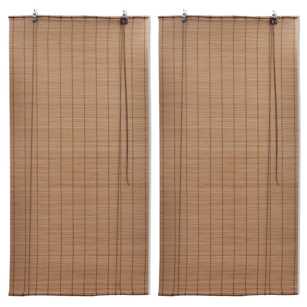 Ruļļi, 2 gab., brūnā krāsā, 80x160cm, bambuss