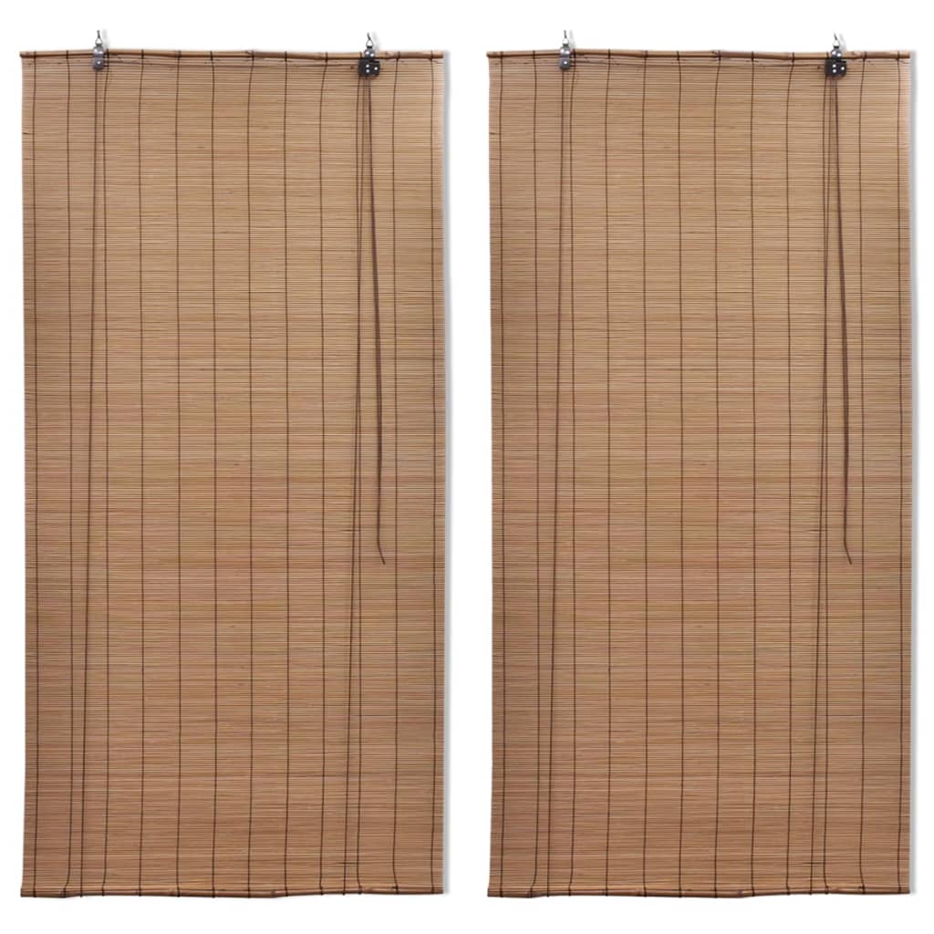 Ruļļi, 2gab., brūnā krāsā, 150x220cm, bambuss