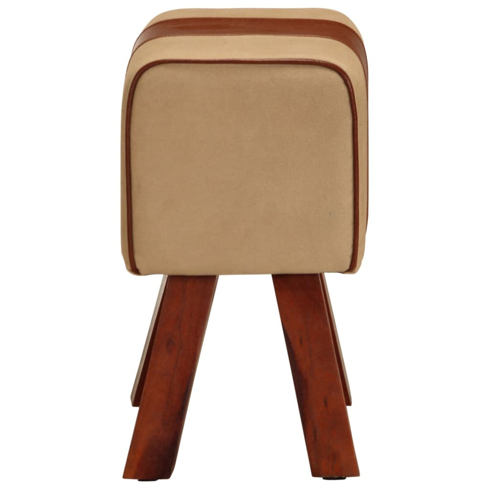 Gimnastikos arklys, rudas, 38cm, tikra oda ir mango masyvas