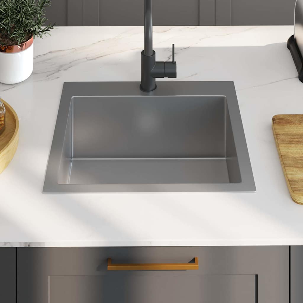 Kitchen sink, handmade, stainless steel