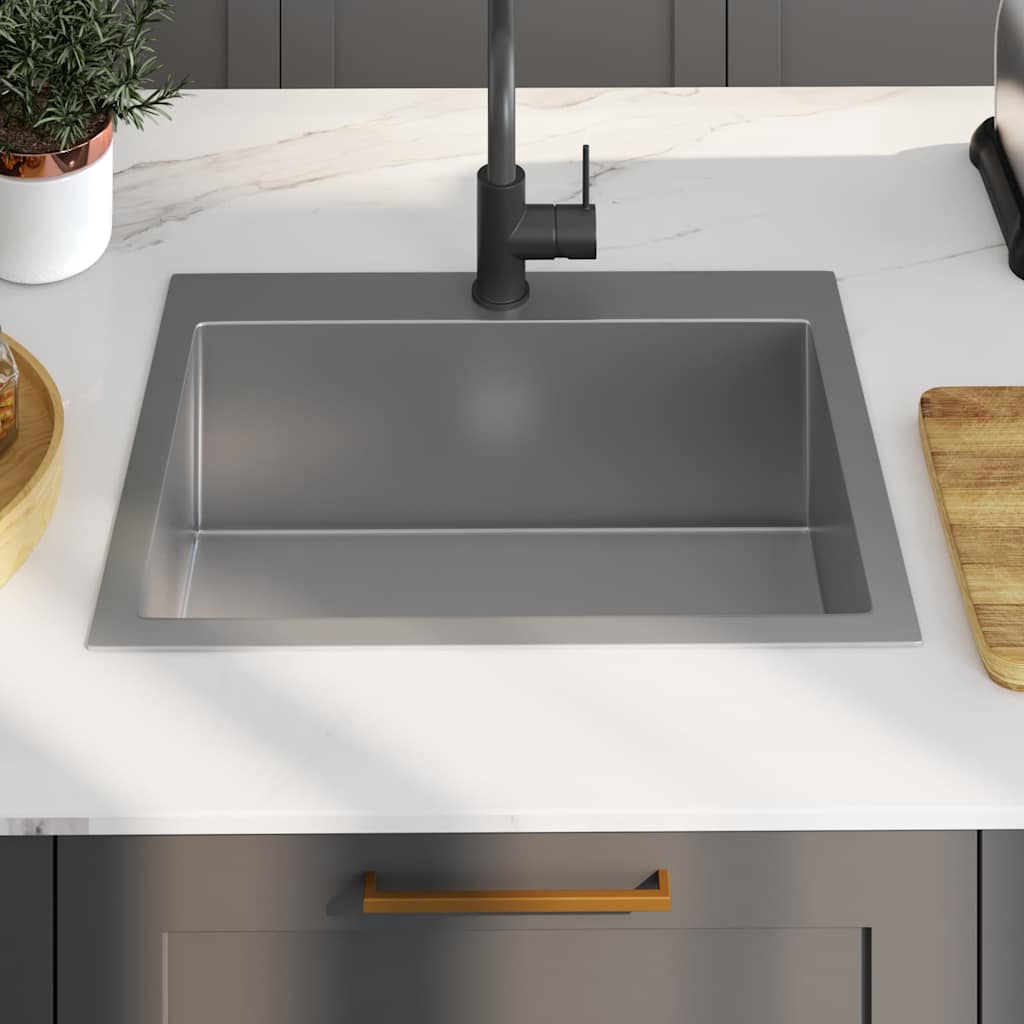 Kitchen sink, handmade, stainless steel