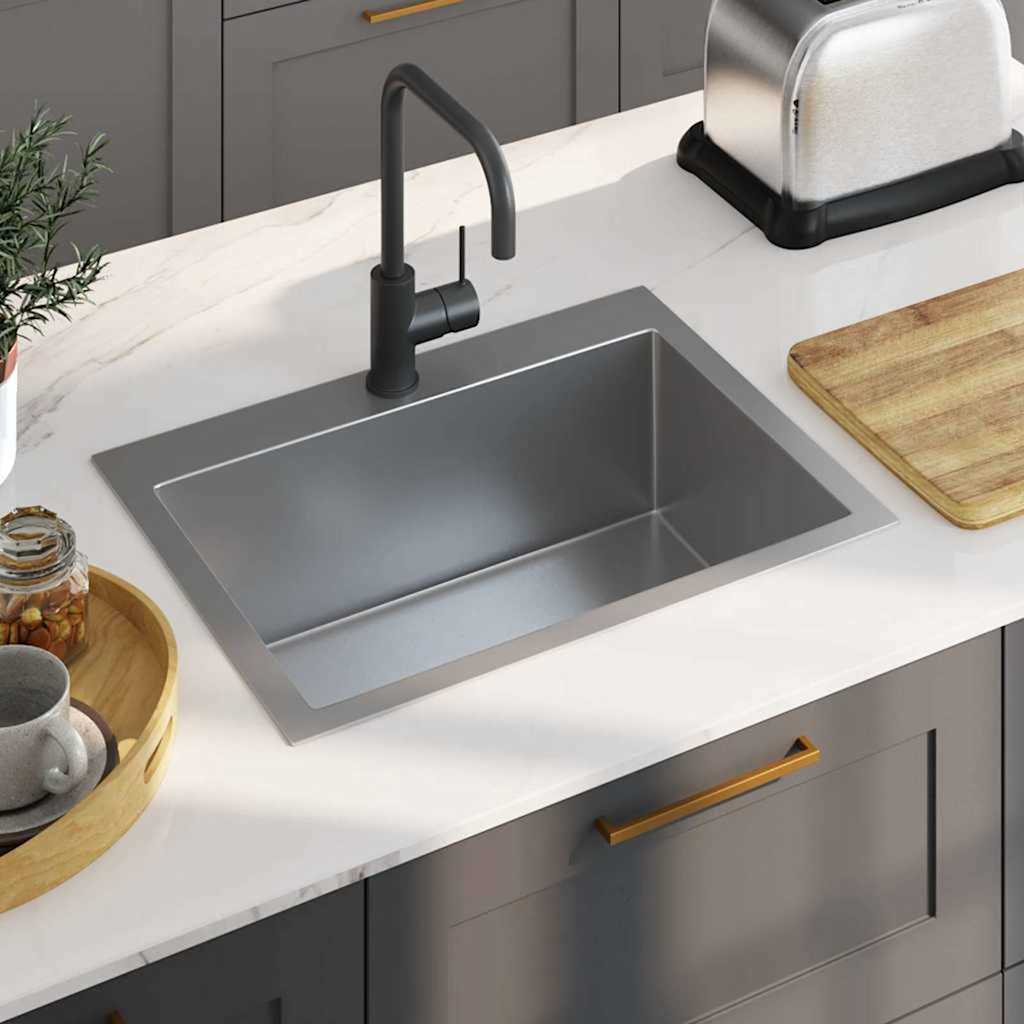 Kitchen sink, handmade, stainless steel