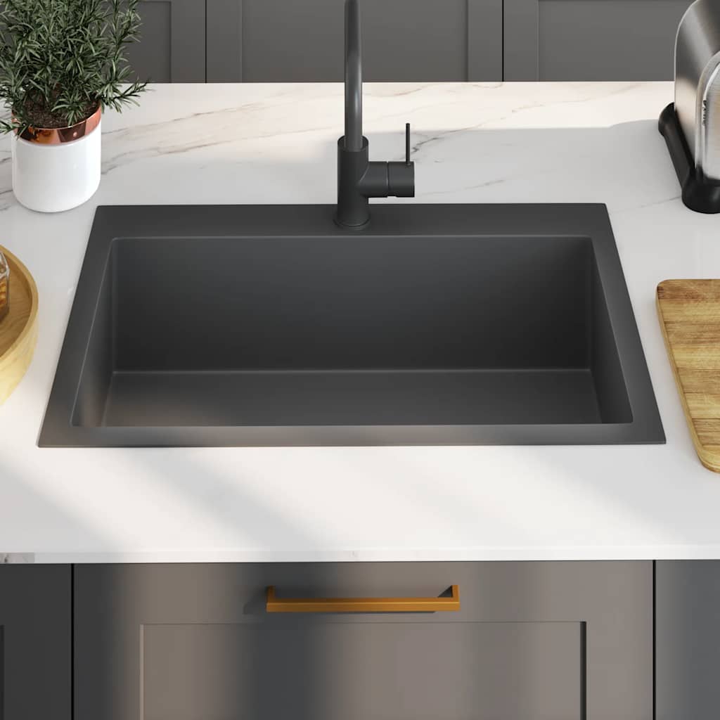 Kitchen sink, black, handmade, stainless steel