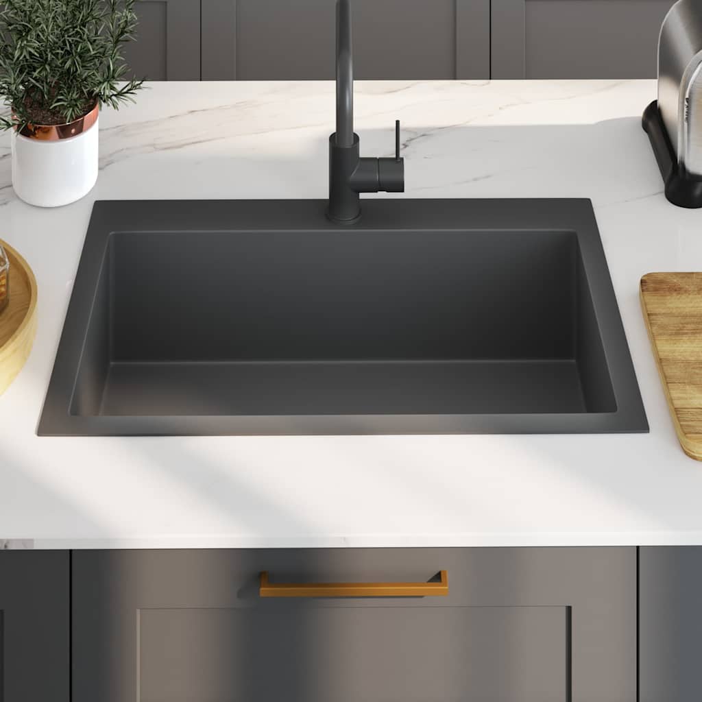 Kitchen sink, black, handmade, stainless steel