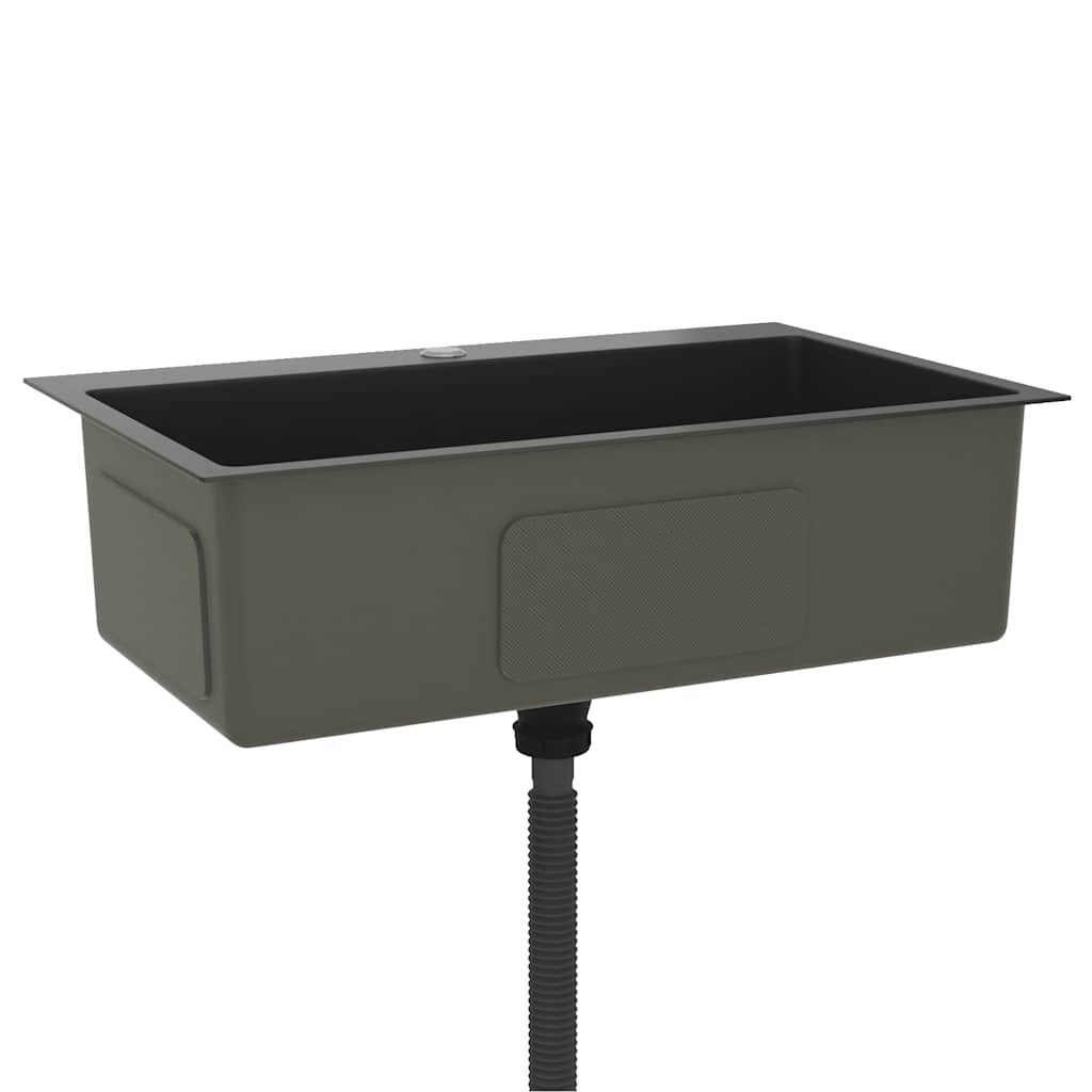 Kitchen sink, black, handmade, stainless steel