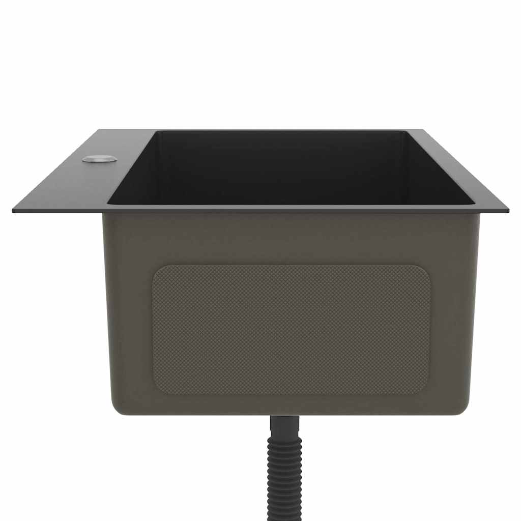 Kitchen sink, black, handmade, stainless steel