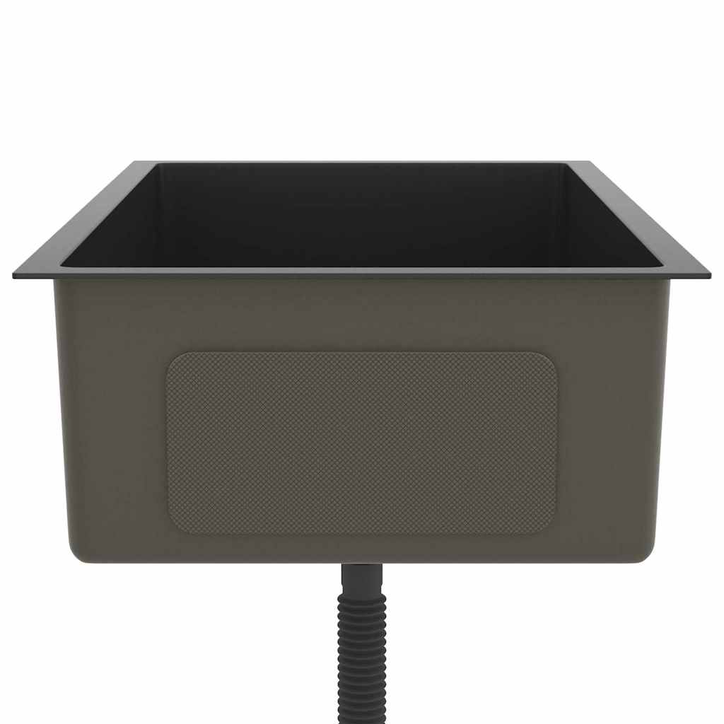 Kitchen sink, black, handmade, stainless steel