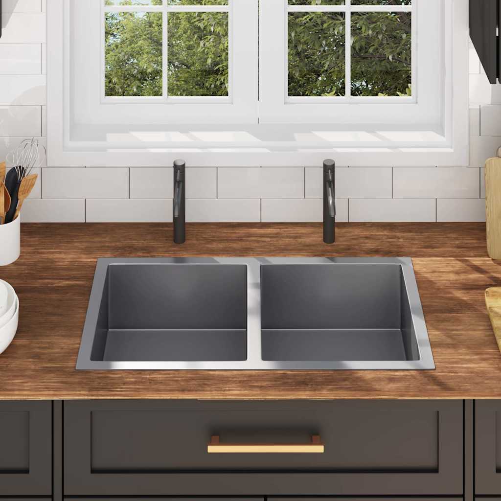Kitchen sink, handmade, stainless steel