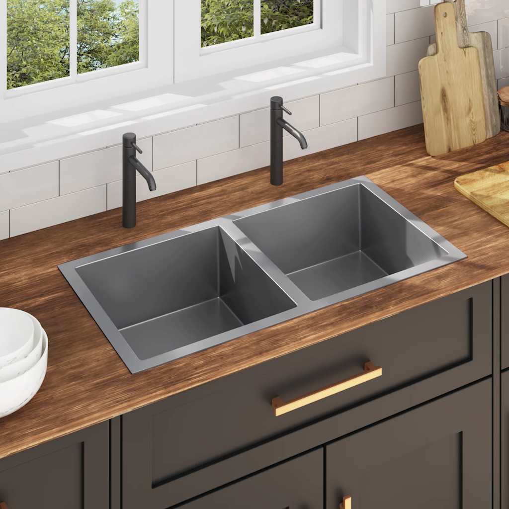 Kitchen sink, handmade, stainless steel