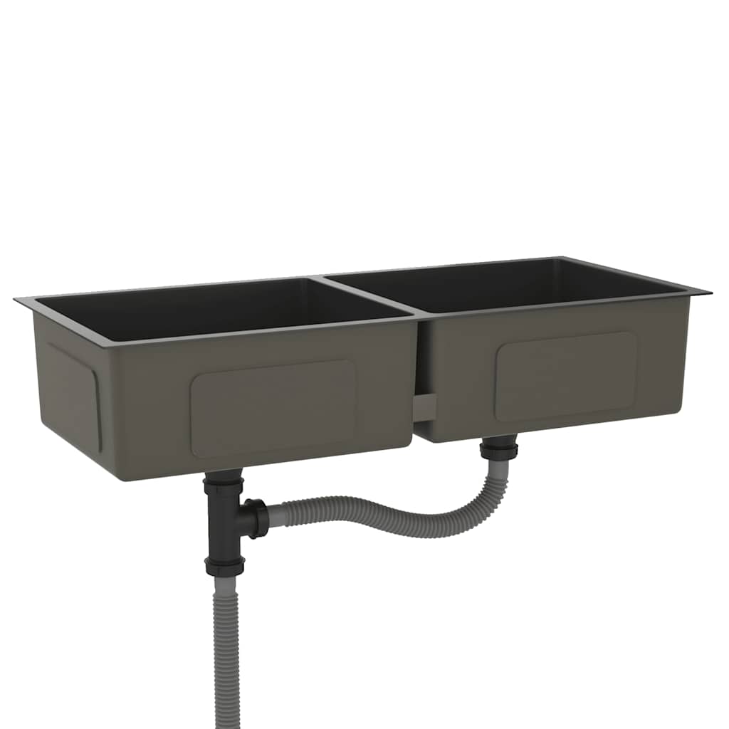 Kitchen sink, black, handmade, stainless steel