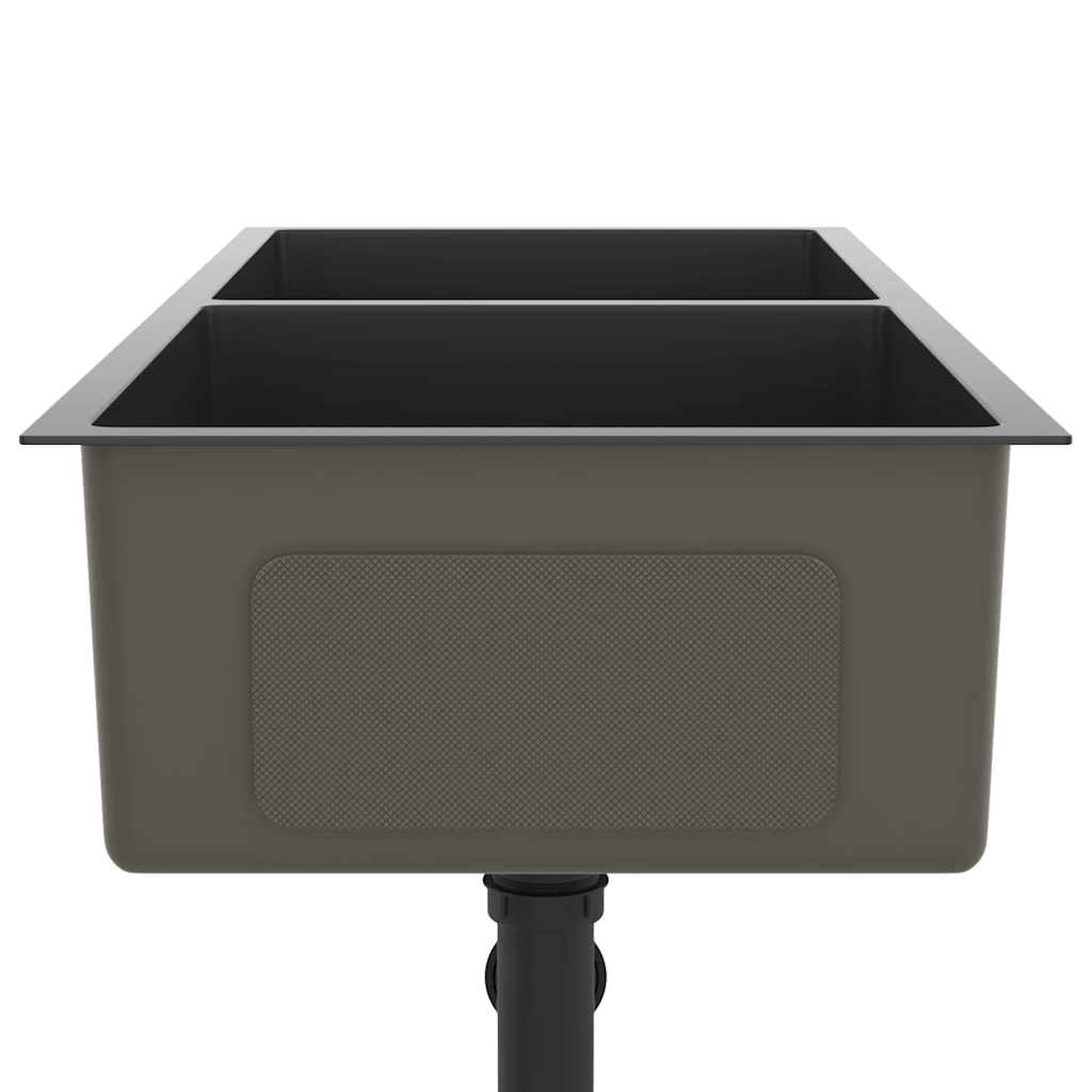 Kitchen sink, black, handmade, stainless steel