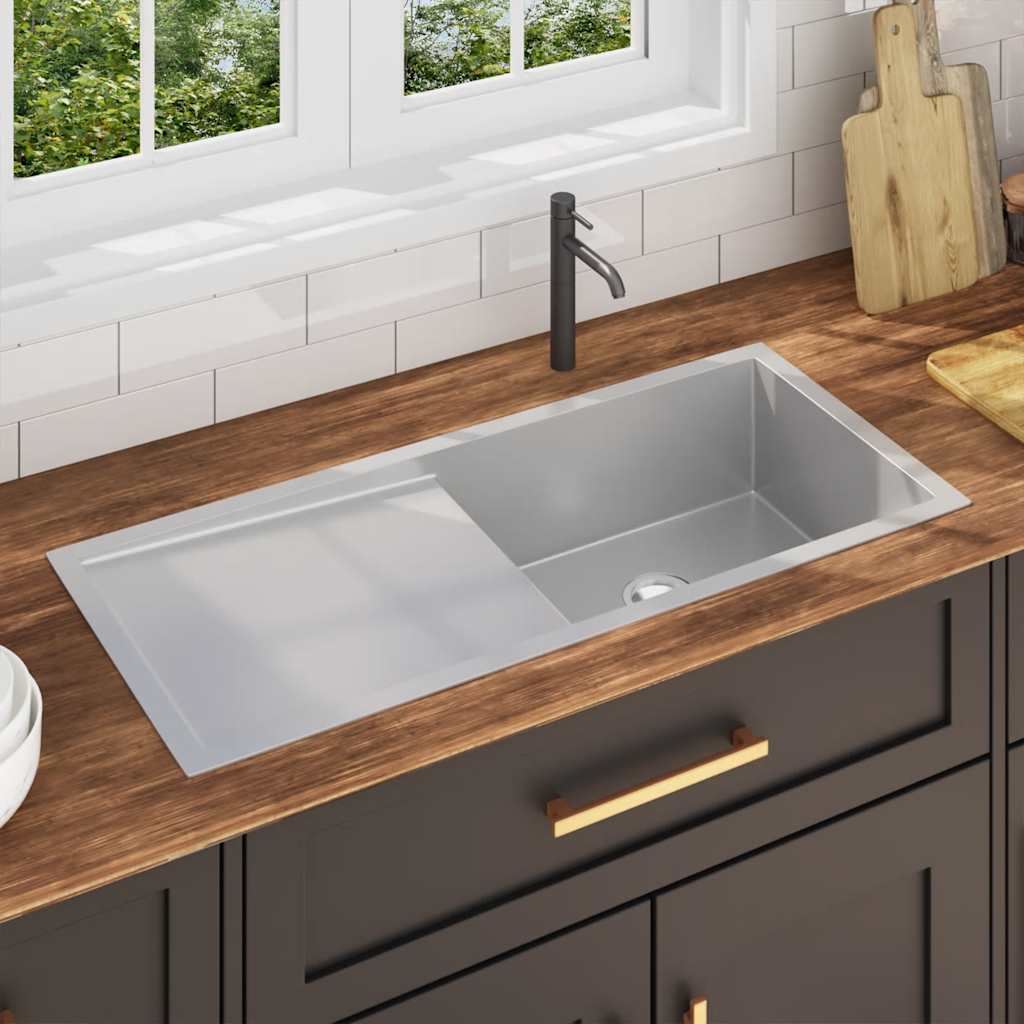 Kitchen sink, handmade, stainless steel