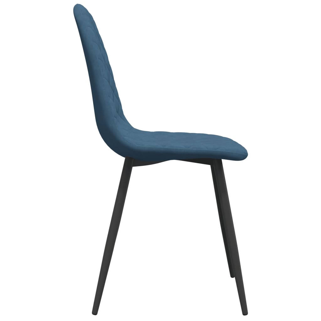 Dining chairs, 2 pcs., blue, velvet