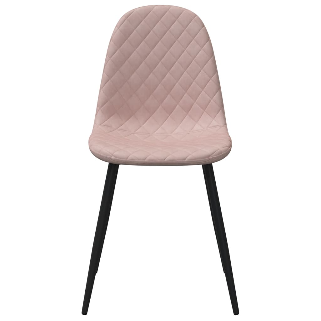 Dining chairs, 2 pcs., pink, velvet