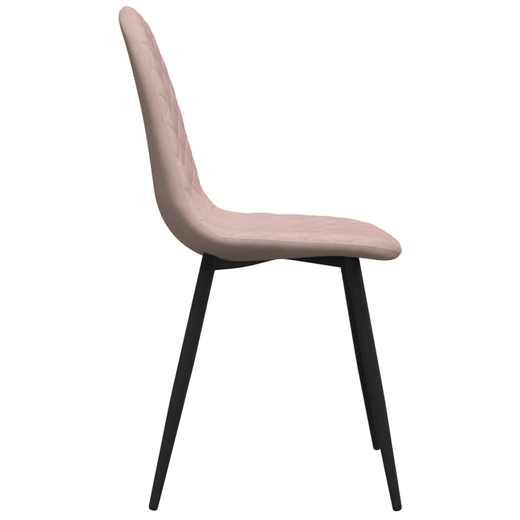 Dining chairs, 2 pcs., pink, velvet