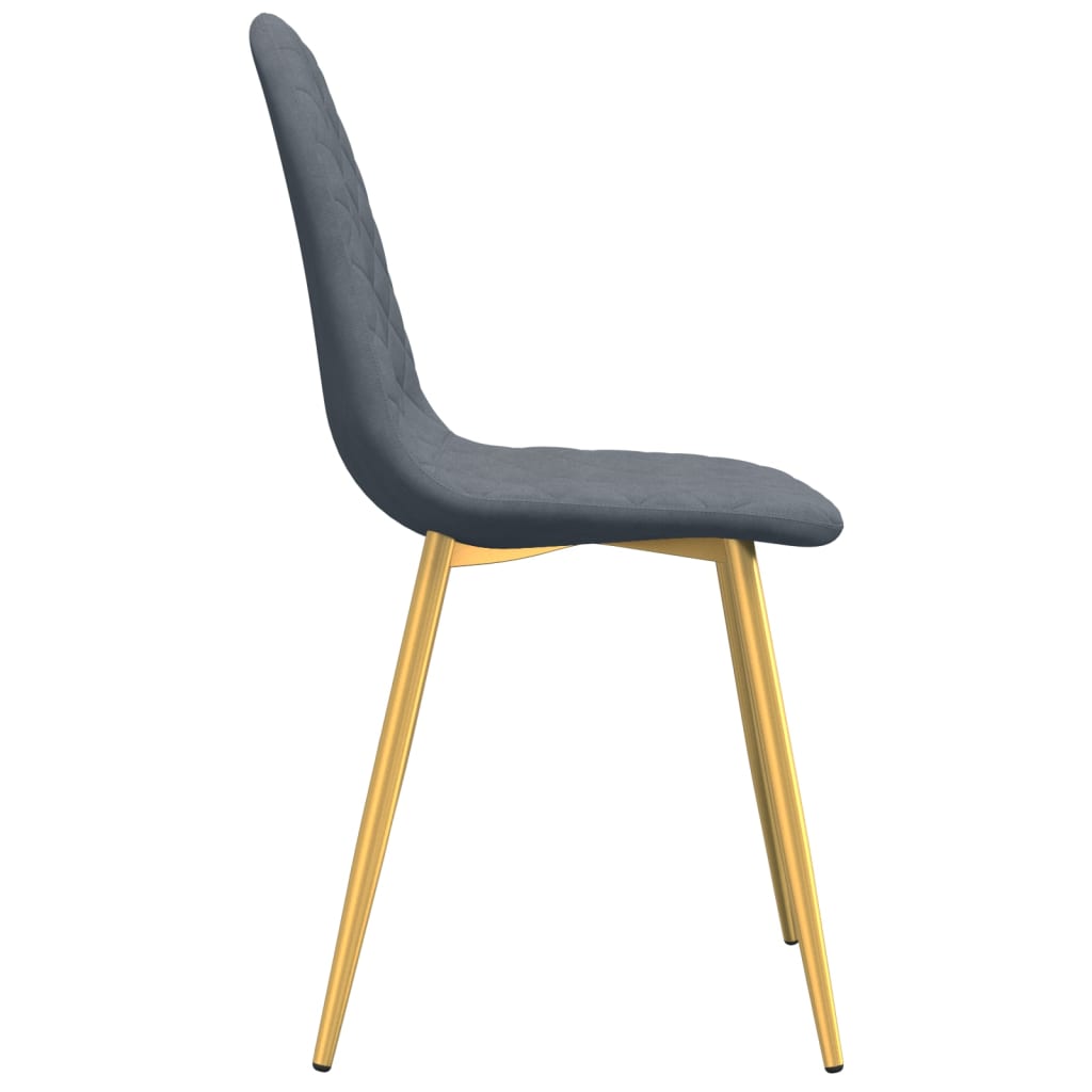 Dining chairs, 4 pcs, dark grey, velvet