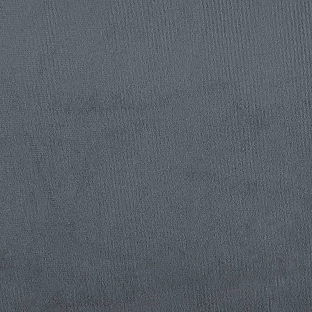 Dining chairs, 4 pcs, dark grey, velvet