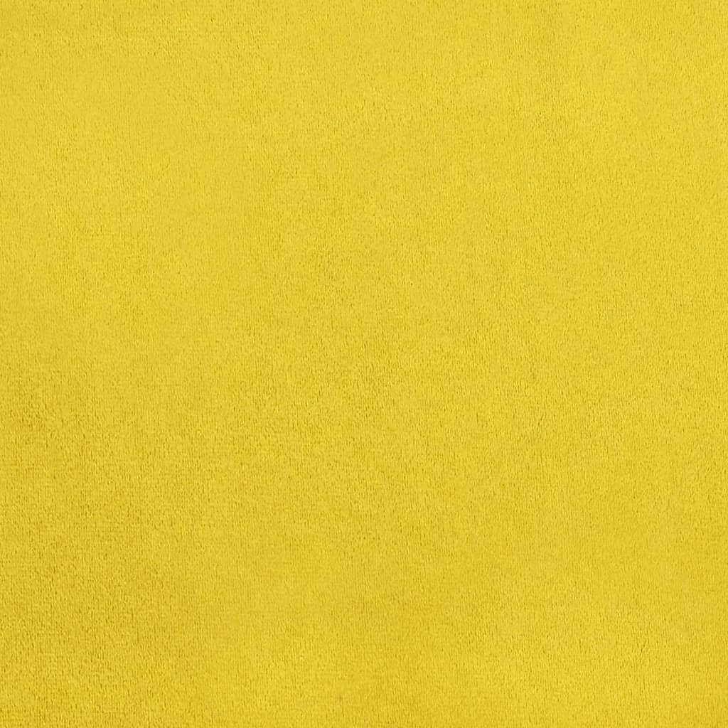 Dining chairs, 4 pcs, mustard yellow, velvet