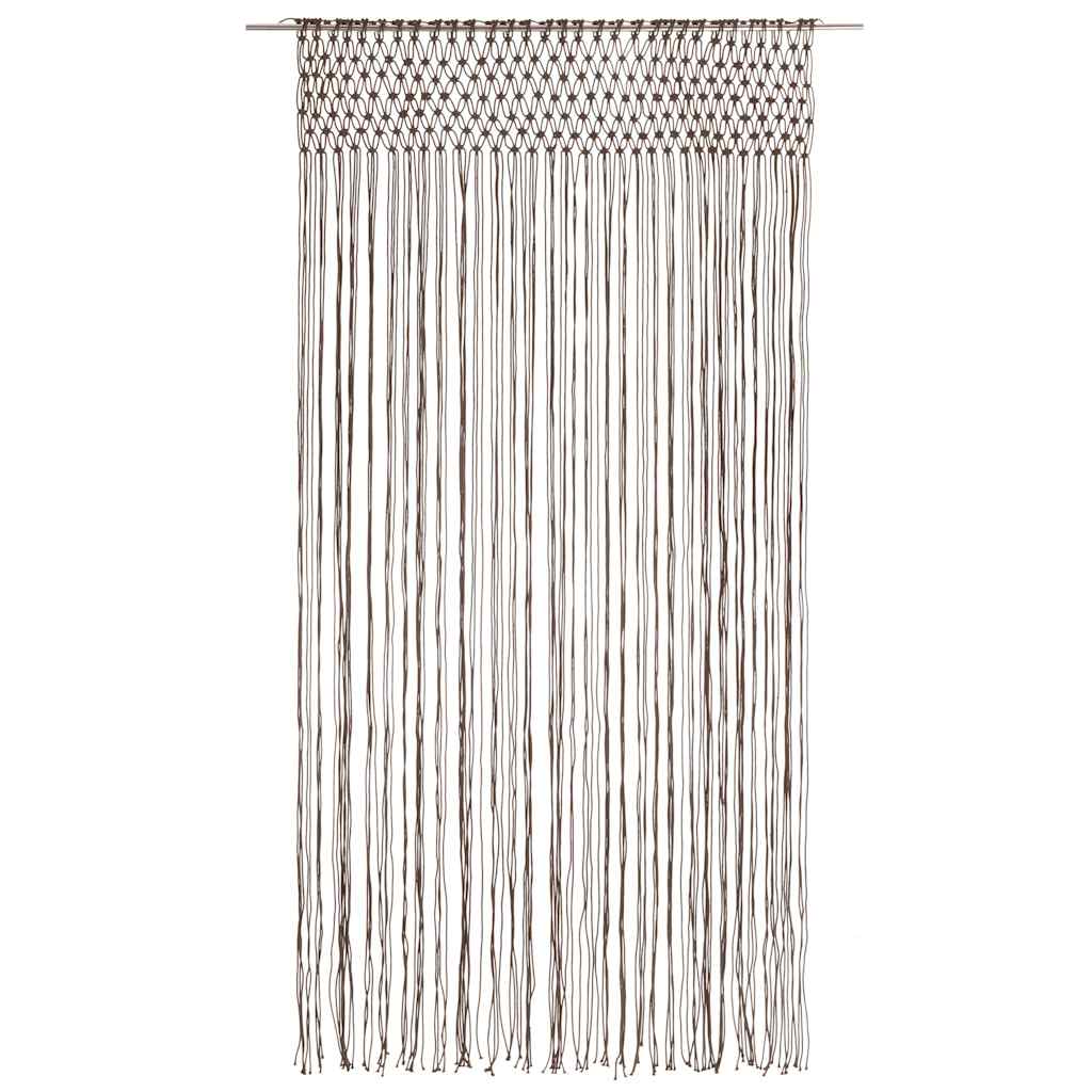 Užuolaida, taupe spalvos, 140x240cm, medvilnė, makrame stilius