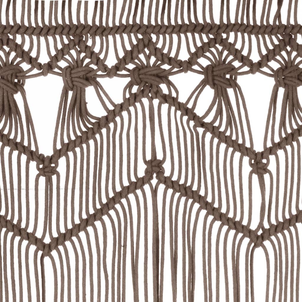 Curtain, taupe, 140x240cm, cotton, macrame style