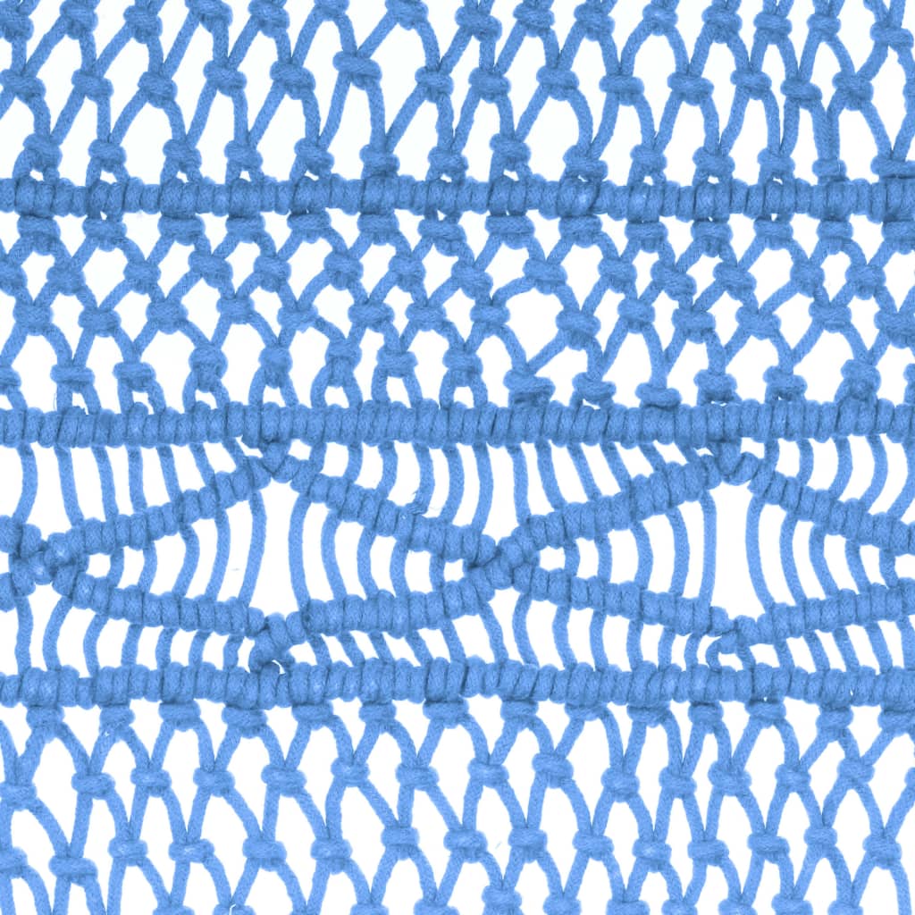 Curtain, blue, 140x240cm, cotton, macrame style