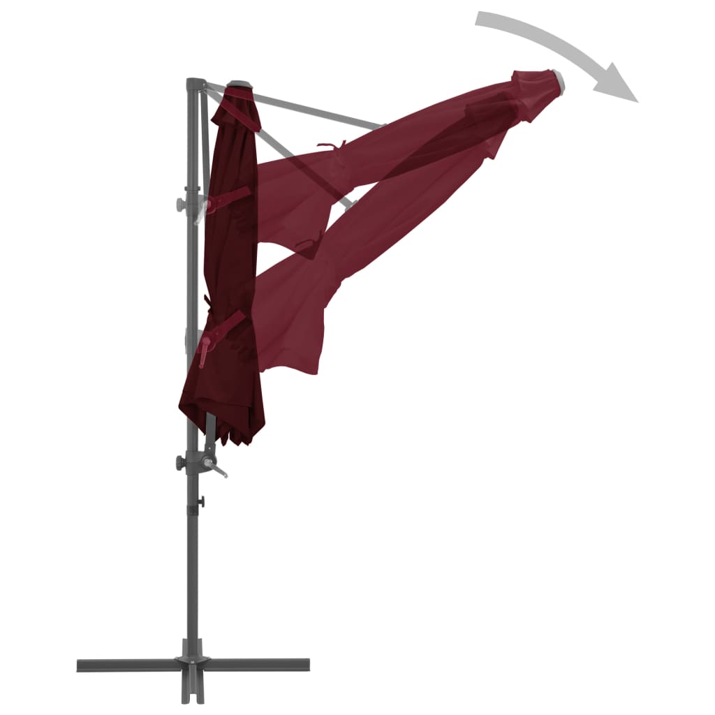 Gembinis sodo skėtis BRUNO, raudona, 300cm
