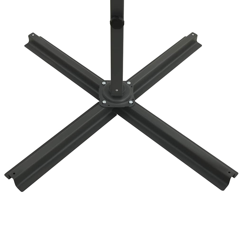 Gembinis LED sodo skėtis BRETT, terakotinė, 250x230cm
