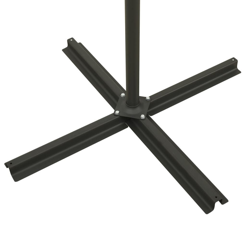 Konsoļu LED dārza lietussargs BRICE, zaļš, 300x255cm