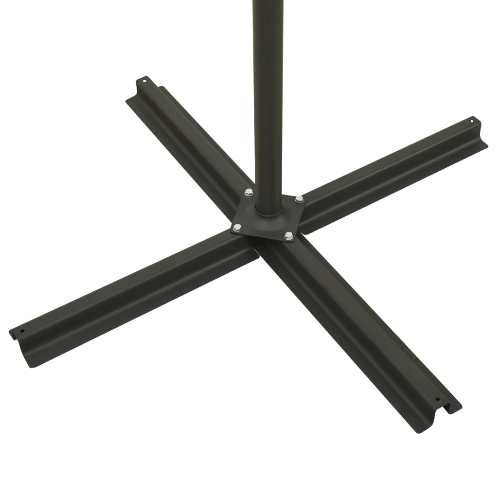 Gembinis LED sodo skėtis BRICE, taupe, 300x255cm