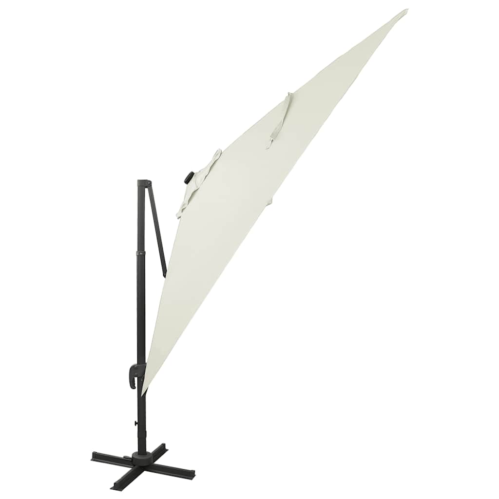 BRIDGER konsoles LED dārza saulessargs, smilškrāsas, 300x300x258cm