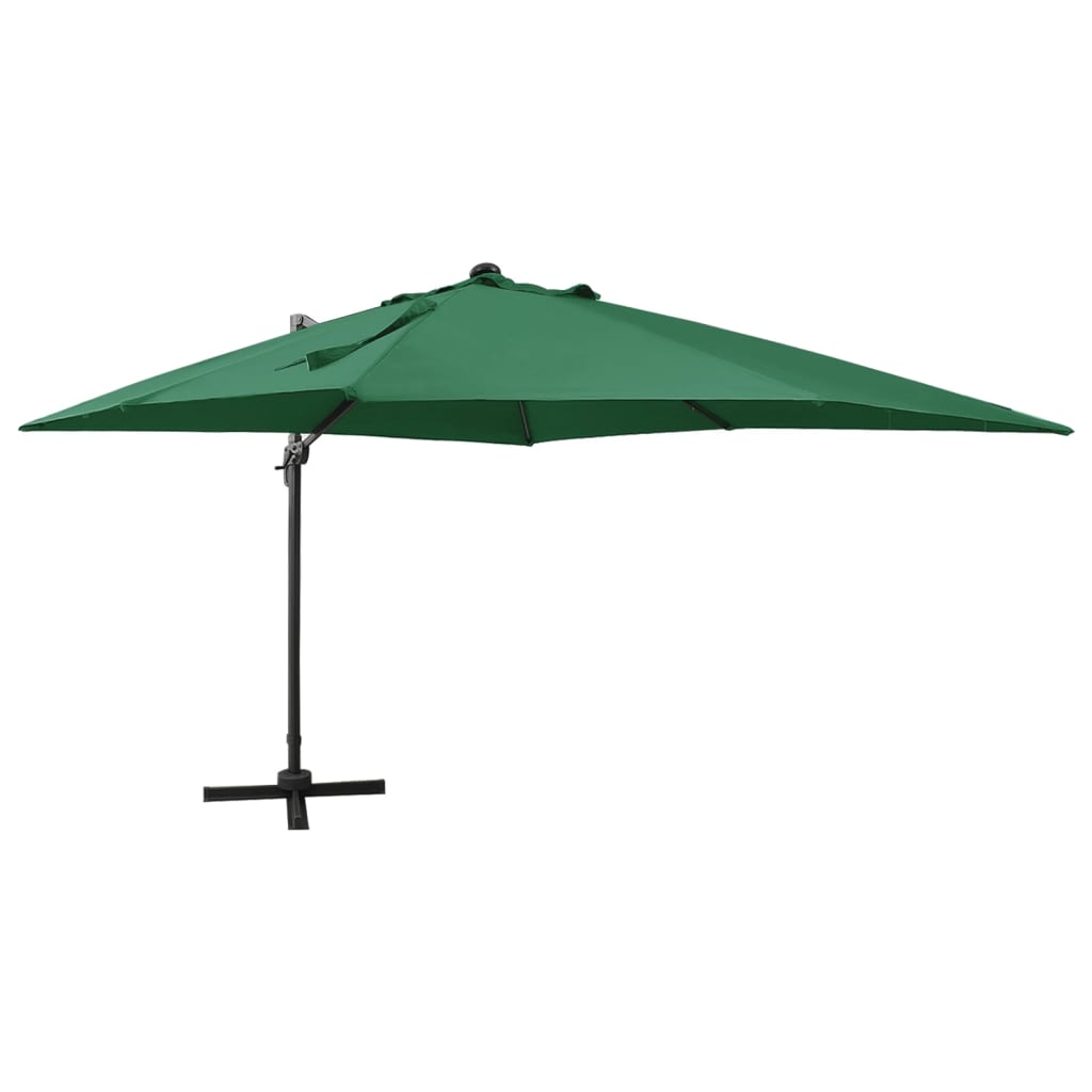 Gembinis LED sodo skėtis BRIDGER, žalia, 300x300x258cm