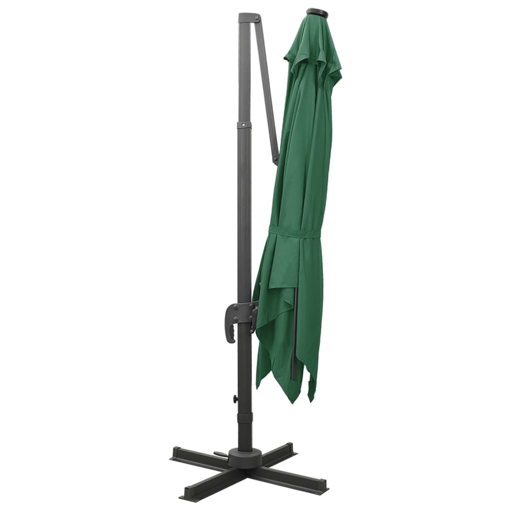 Gembinis LED sodo skėtis BRIDGER, žalia, 300x300x258cm