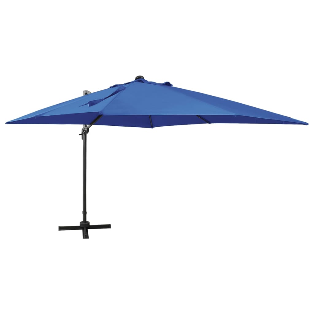 LED konsoles dārza saulessargs BRIDGER, zils, 300x300x258cm
