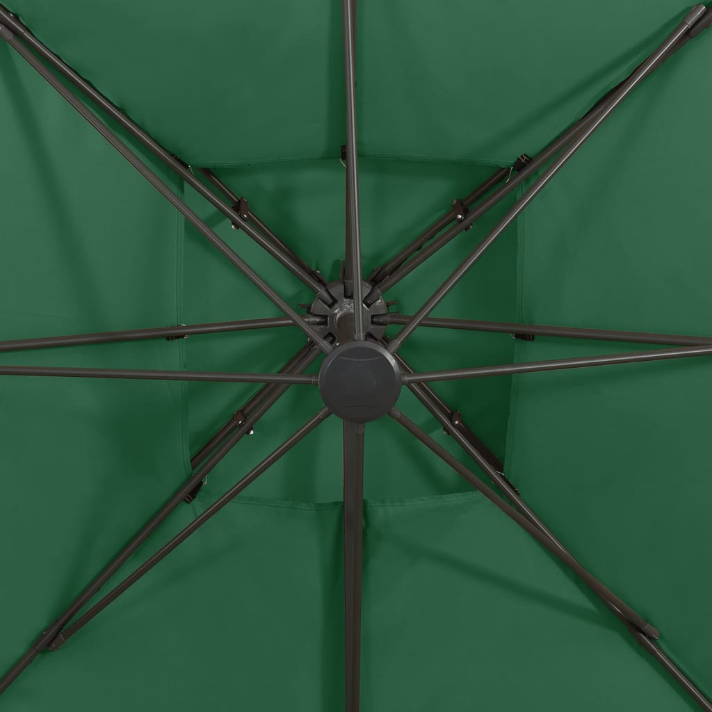 Konsoles dārza saulessargs BRINLEY, zaļš, 300x300x258cm