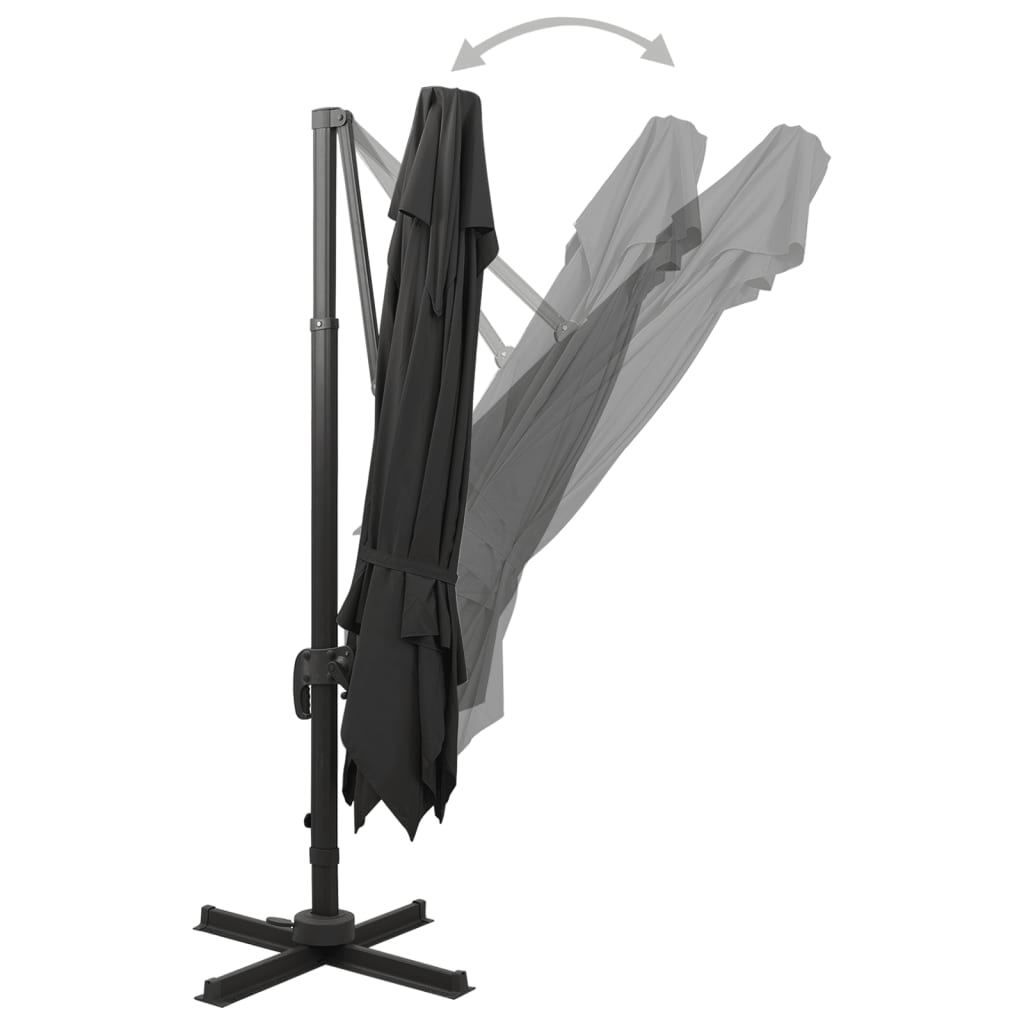 Gembinis sodo skėtis BRINLEY, juoda, 300x300x258cm