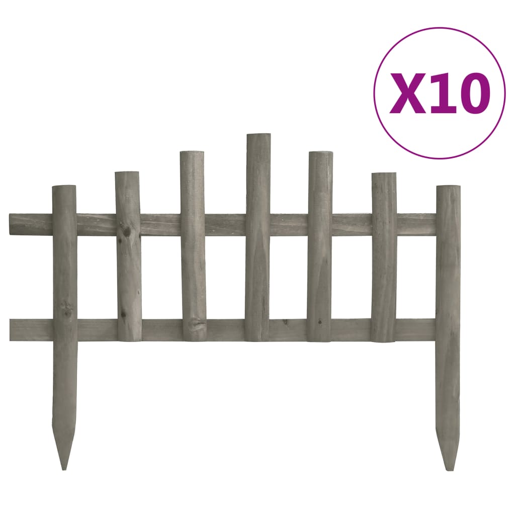 Lawn edging, 10 pcs., 4.4m, spruce wood
