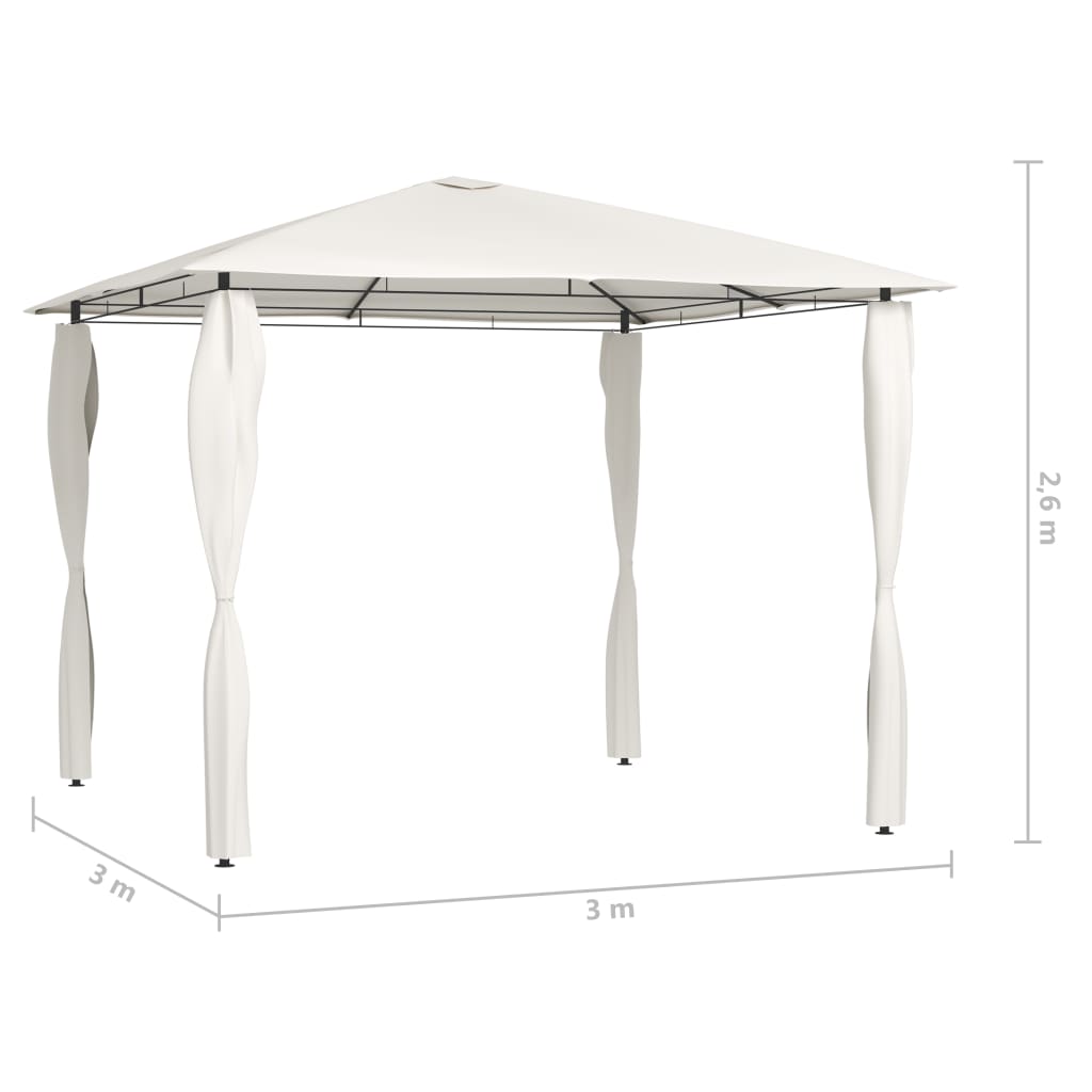 Gazebo KARMA, cream, 3x3m