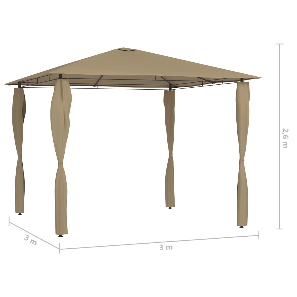 Arbor KARMA, taupe, 3x3m