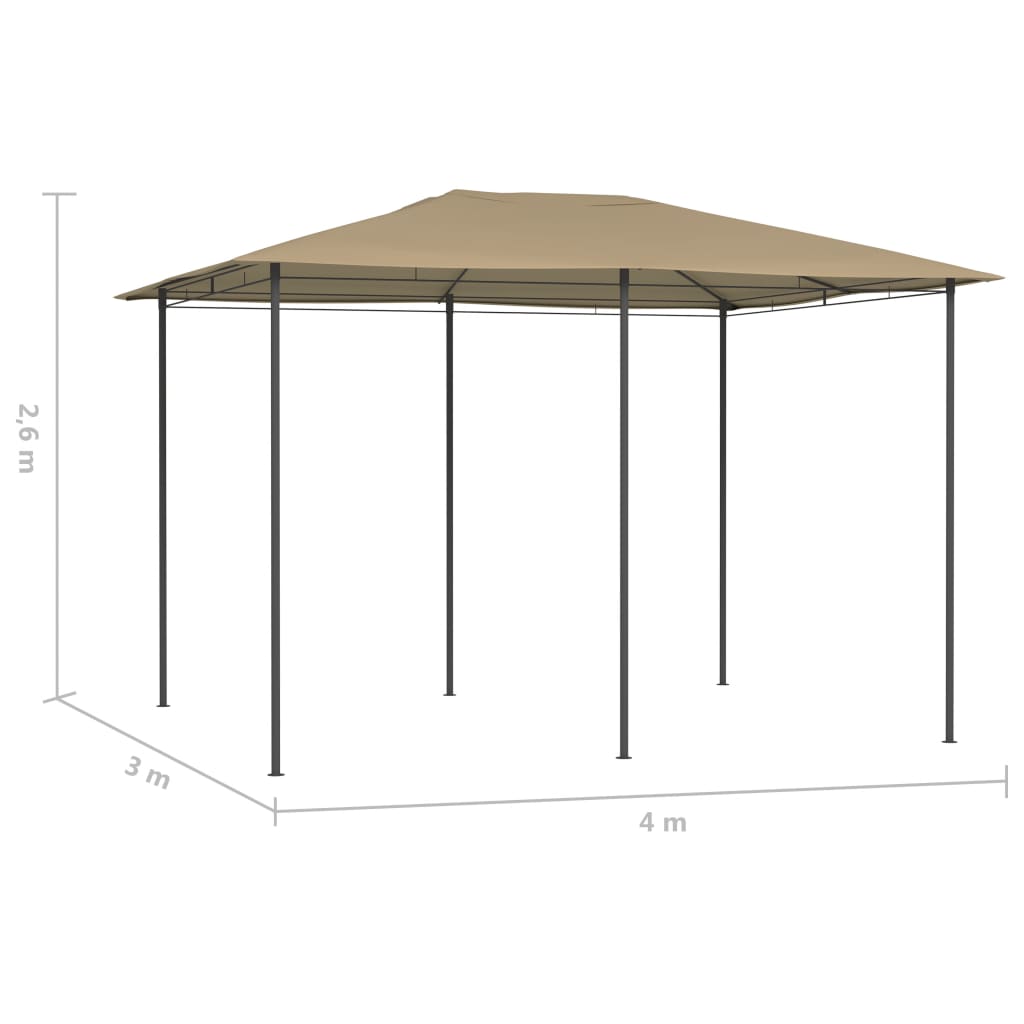 Pavėsinė KARMA, taupe, 3x4m