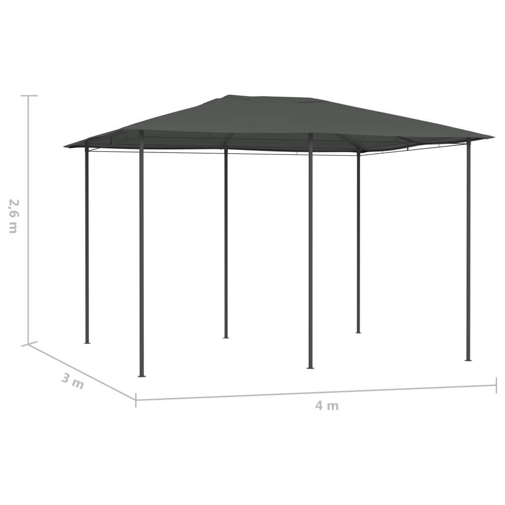 Pergola KARMA, anthracite, 3x4m